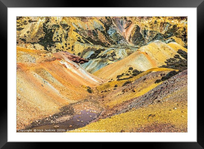 Looking Down into Parys Mountain Remains Framed Mounted Print by Nick Jenkins