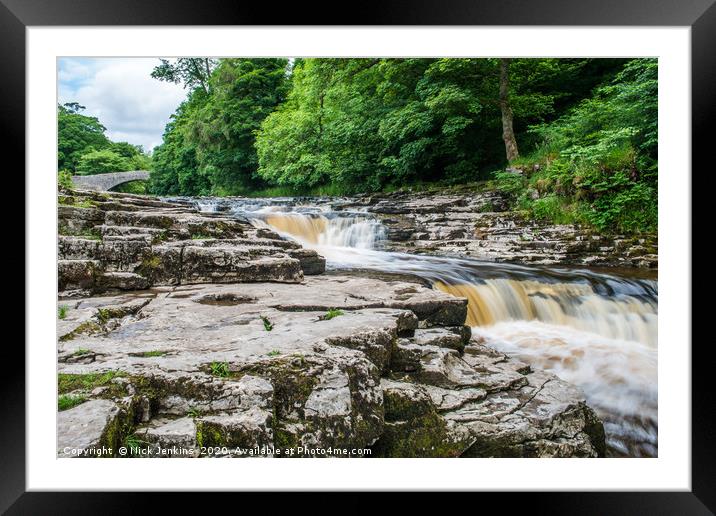 Stainforth Beck and Bridge on the River Ribble  Framed Mounted Print by Nick Jenkins