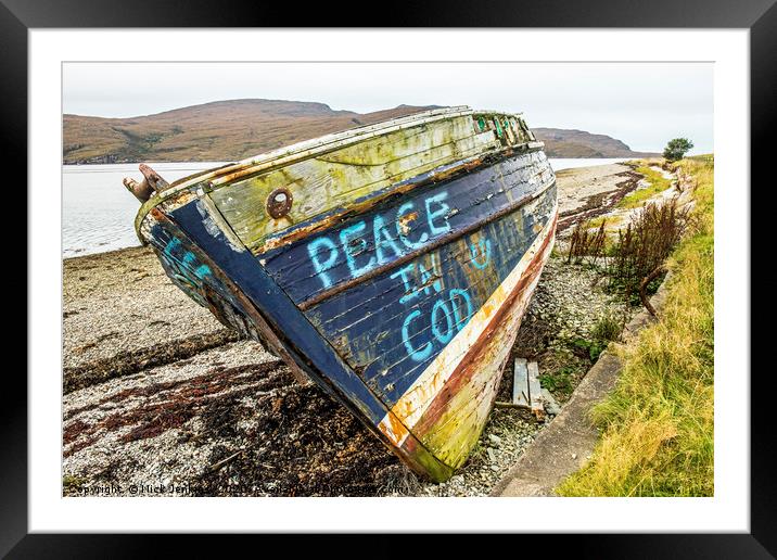 Abandoned Fishing Boat Loch Broom Framed Mounted Print by Nick Jenkins