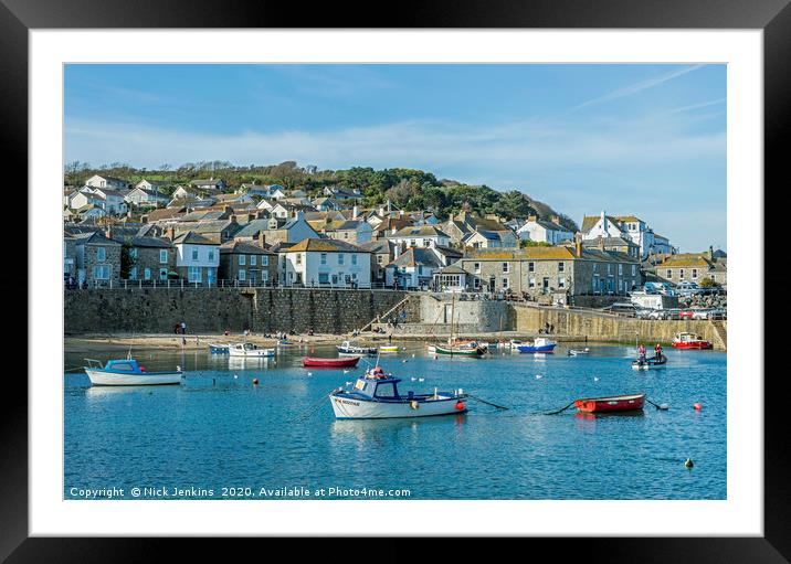 The South Cornish Coastal Village of Mousehole Framed Mounted Print by Nick Jenkins