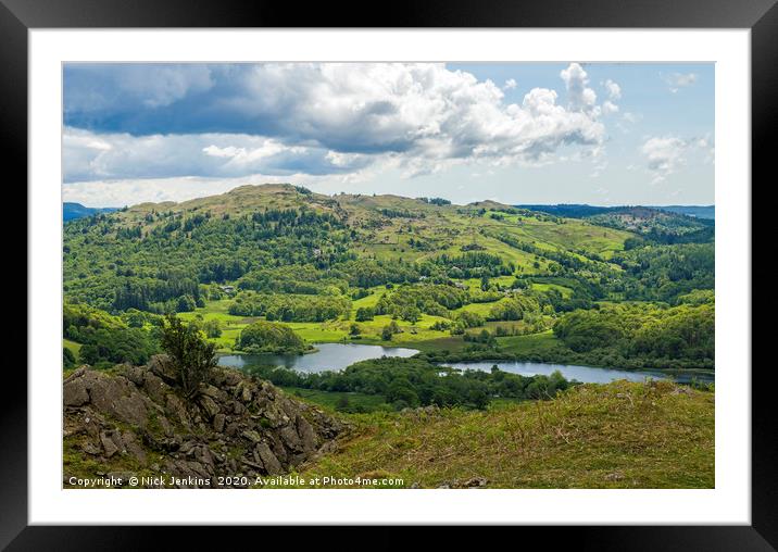 View Across the Rothay Valley Lake District  Framed Mounted Print by Nick Jenkins