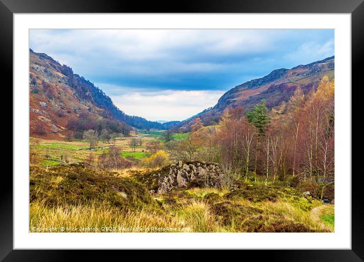 Watendlath Valley Lake District in Autumn  Framed Mounted Print by Nick Jenkins