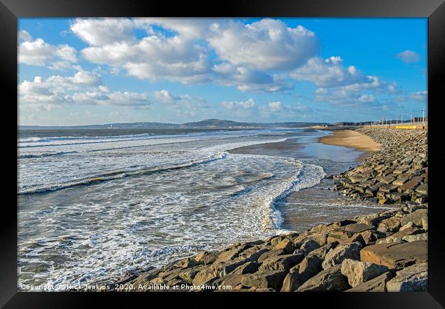 Aberavon Beach along the South Wales Coast Framed Print by Nick Jenkins