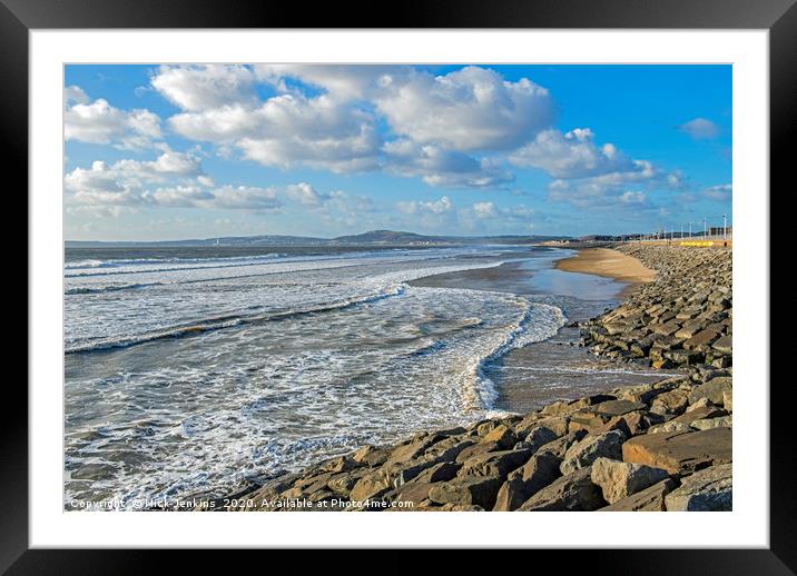 Aberavon Beach along the South Wales Coast Framed Mounted Print by Nick Jenkins