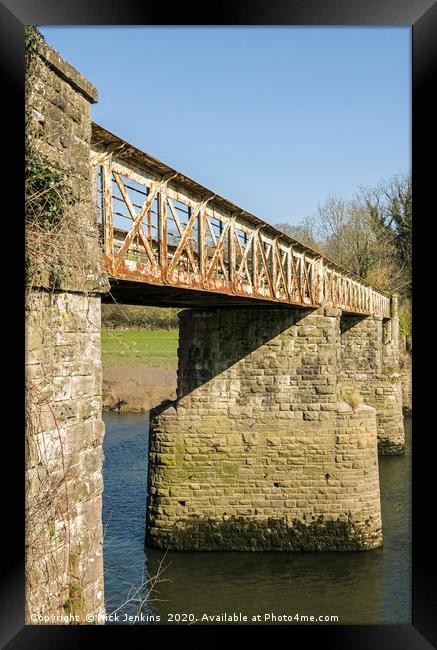 Old Tintern Railway Bridge Wye Valley Framed Print by Nick Jenkins