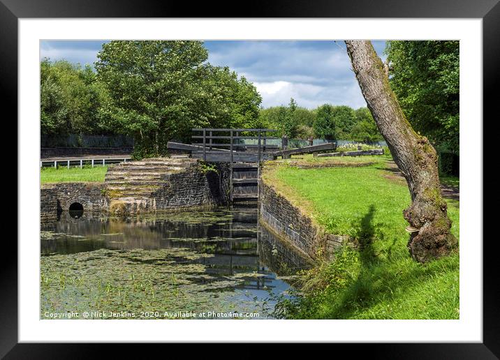 The Vale of Neath canal near Resolven Framed Mounted Print by Nick Jenkins