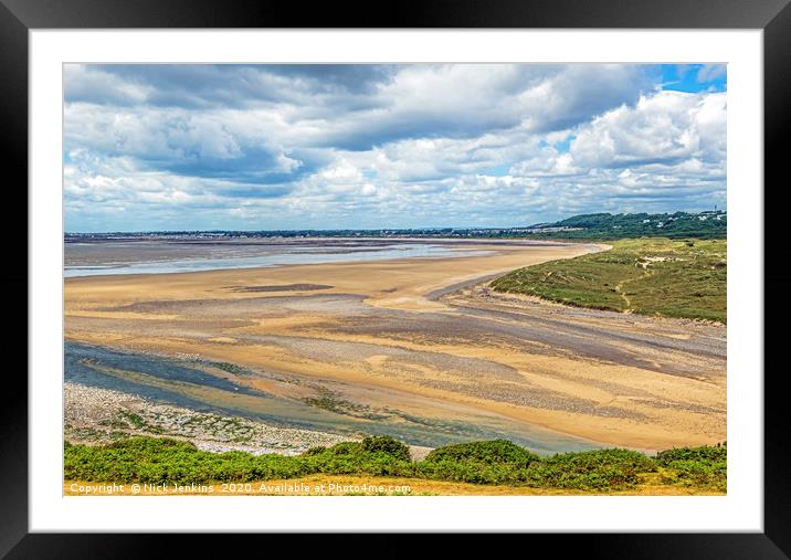 River Ogmore Estuary Ogmore by Sea Wales  Framed Mounted Print by Nick Jenkins
