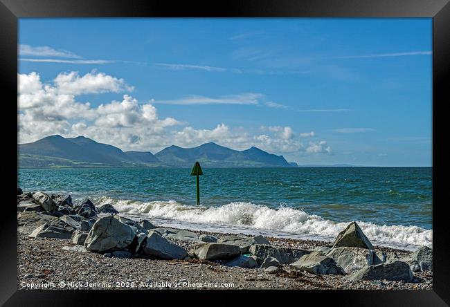 Beach at Dinas Dinlle Gwynedd North Wales  Framed Print by Nick Jenkins
