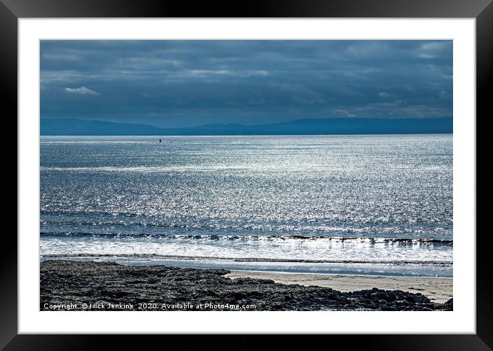 Seascape off Watch House Bay Barry Island Framed Mounted Print by Nick Jenkins