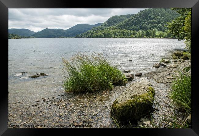Shore of Ullswater Lake District  Framed Print by Nick Jenkins
