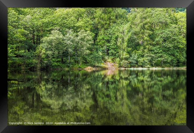 Reflections in Yew Tree Tarn Lake District Framed Print by Nick Jenkins