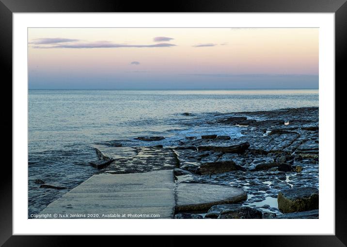 Dunraven Bay at Dawn Glamorgan Heritage Coast Framed Mounted Print by Nick Jenkins
