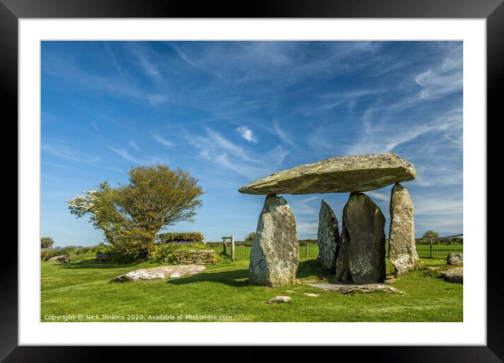 Pentre Ifan Burial Chamber Preseli Hills Pembs. Framed Mounted Print by Nick Jenkins