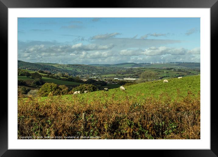 South Wales Landscape in autumn Framed Mounted Print by Nick Jenkins