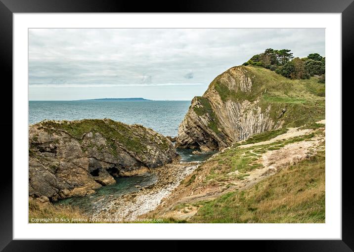 Stair Hole Bay next to Lulworth Cove Dorset Coast  Framed Mounted Print by Nick Jenkins