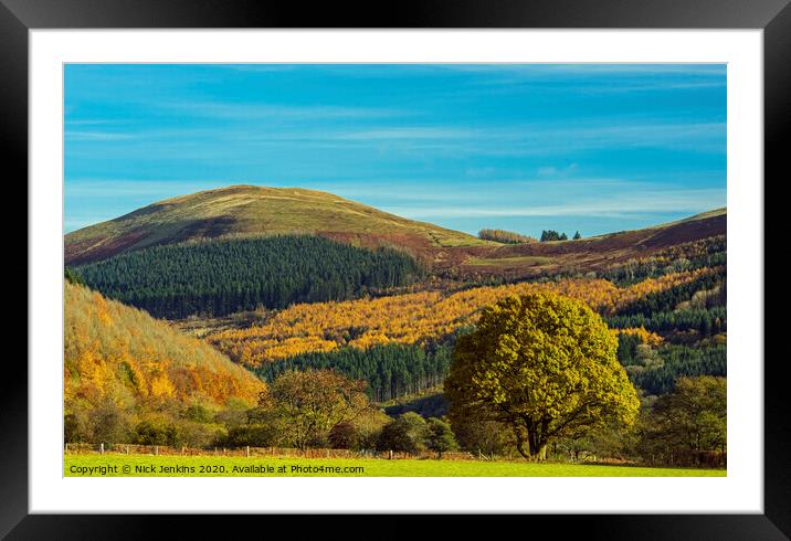 Tor y Foel from the Talybont Valley Brecon Beacons Framed Mounted Print by Nick Jenkins