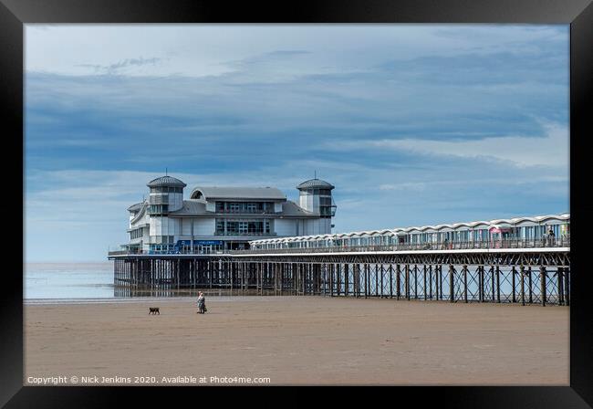 The Grand Pier at Weston Super Mare Somerset Framed Print by Nick Jenkins