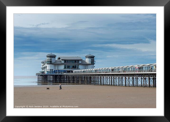 The Grand Pier at Weston Super Mare Somerset Framed Mounted Print by Nick Jenkins