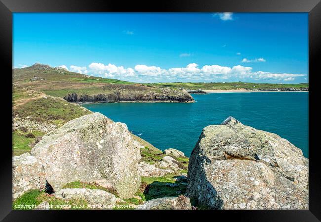 Whitesands Bay from St David's Head Pembrokeshire Framed Print by Nick Jenkins