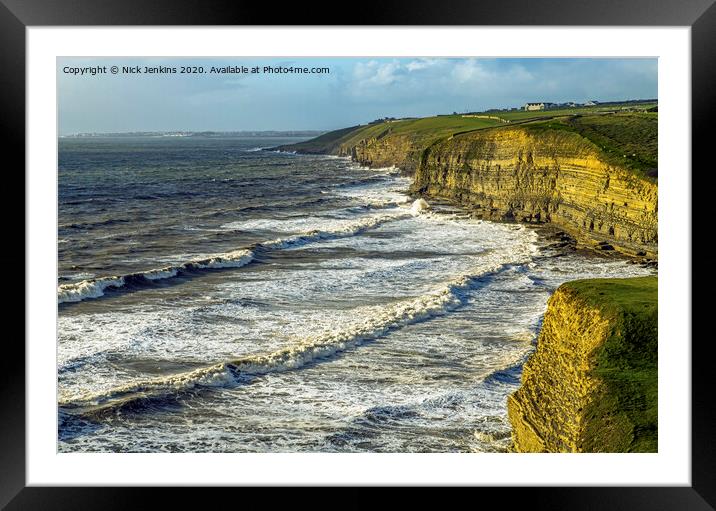 Dunraven Bay Coastline Glamorgan Heritage Coast  Framed Mounted Print by Nick Jenkins
