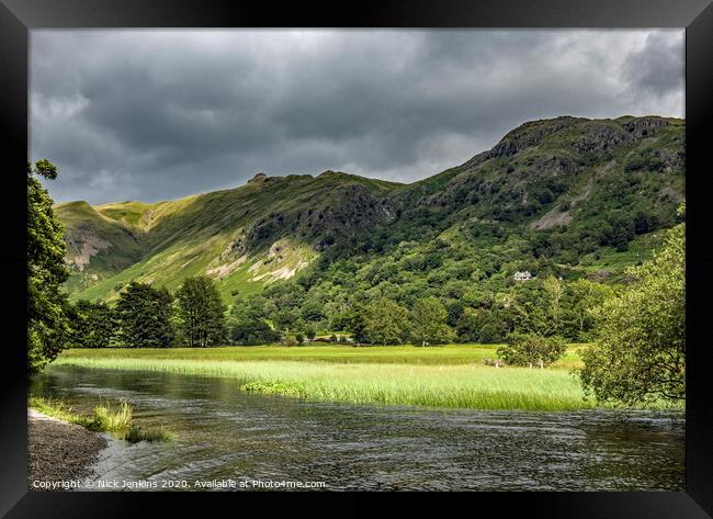 Kirkstone Beck outflow from Brotherswater in The L Framed Print by Nick Jenkins