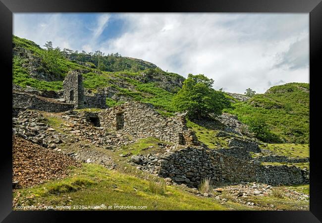 Tilberthwaite Slate Quarry Ruins Lake District Framed Print by Nick Jenkins