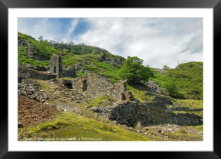 Tilberthwaite Slate Quarry Ruins Lake District Framed Mounted Print by Nick Jenkins