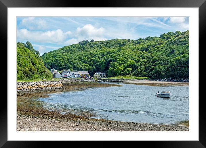 Solva on the Pembrokeshire Coast West Wales Framed Mounted Print by Nick Jenkins