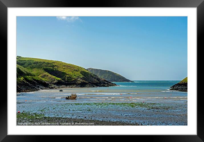 Abercastle Beach North Pembrokeshire Coast wales Framed Mounted Print by Nick Jenkins