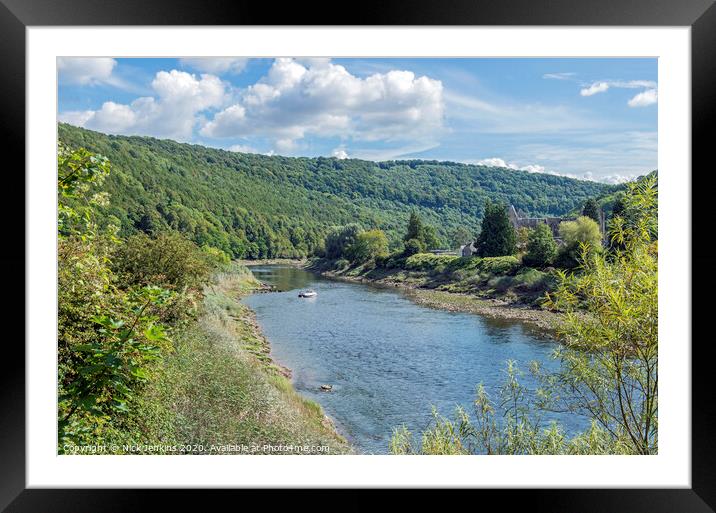 The River Wye at Tintern Wye Valley South Wales Framed Mounted Print by Nick Jenkins