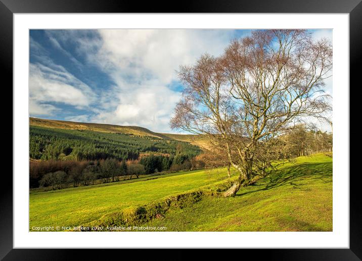 Upper Taf Fechan Valley Brecon Beacons South Wales Framed Mounted Print by Nick Jenkins