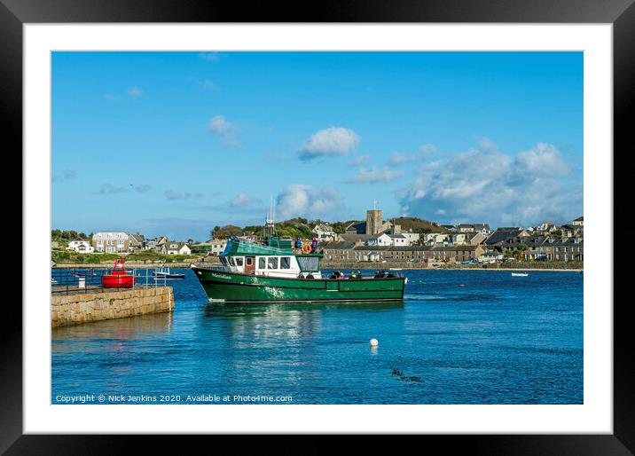 The Meridian Coming in to Hugh Town St Mary's Framed Mounted Print by Nick Jenkins