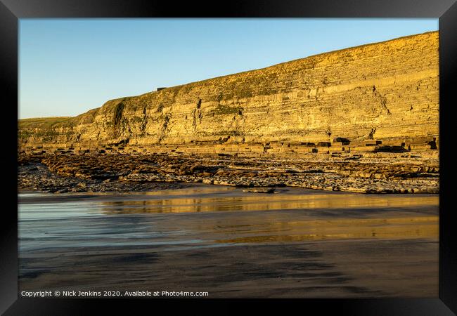Dunraven Bay Cliffs Glamorgan Heritage Coast Wales Framed Print by Nick Jenkins