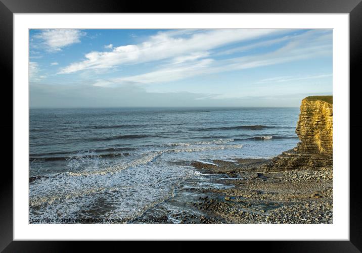 Nash Point Beach Glamorgan Coast South Wales Framed Mounted Print by Nick Jenkins