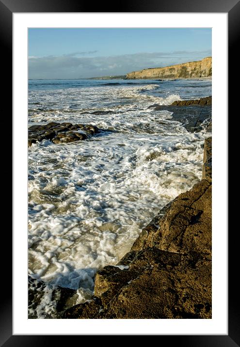 West from Nash Point Beach Glamorgan Coast Wales Framed Mounted Print by Nick Jenkins