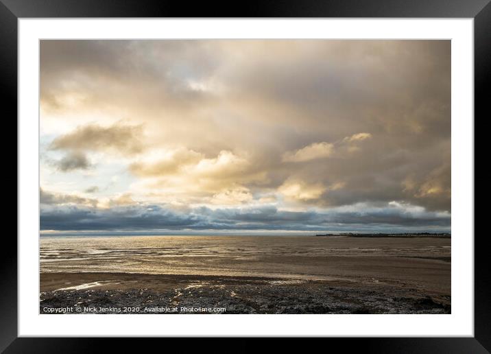 Beach Ogmore by Sea Glamorgan Heritage Coast Wales Framed Mounted Print by Nick Jenkins