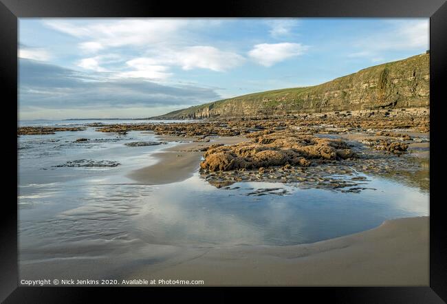 Dunraven Bay on the Glamorgan Heritage Coast Wales Framed Print by Nick Jenkins