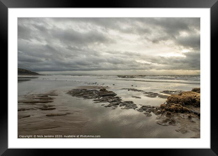 Dunraven Bay looking eastwards Glamorgan Coast Framed Mounted Print by Nick Jenkins