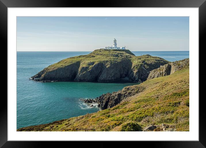 Strumble Head Lighthouse North Pembrokeshire Framed Mounted Print by Nick Jenkins