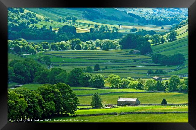 Looking Down Littondale Yorkshire Dales Framed Print by Nick Jenkins