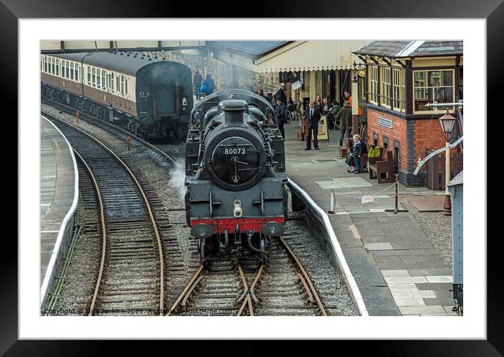 Steam Engine 80072 at Llangollen Railway Station  Framed Mounted Print by Nick Jenkins