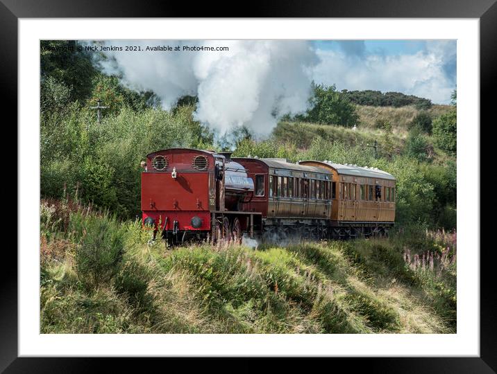 Steam Loco and Carriages Pontypool Blaenavon Railw Framed Mounted Print by Nick Jenkins