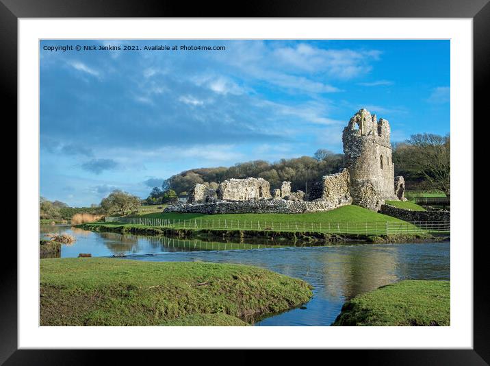 Ogmore Castle Ogmore by Sea South Wales Framed Mounted Print by Nick Jenkins