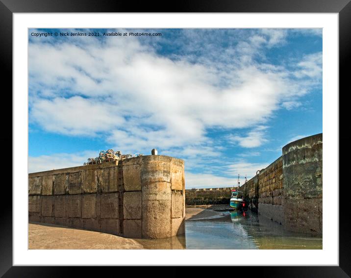 Beadnall Harbour Entrance Northumberland Coast Framed Mounted Print by Nick Jenkins