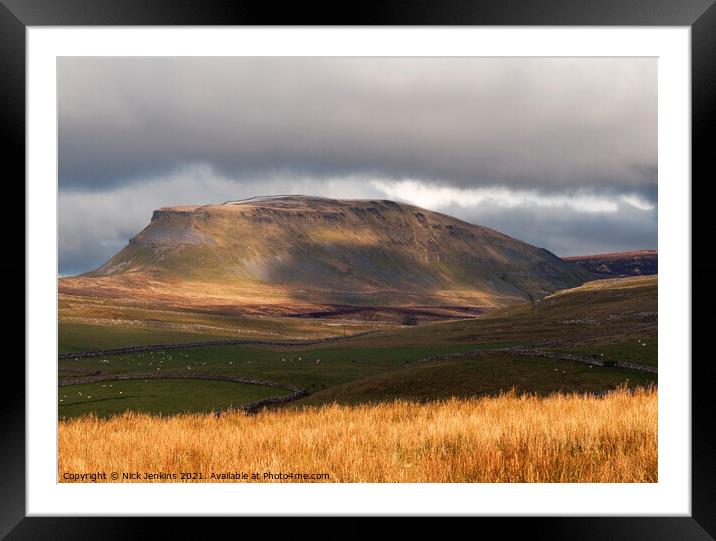 Pen y Ghent in the Yorkshire Dales National Park Framed Mounted Print by Nick Jenkins