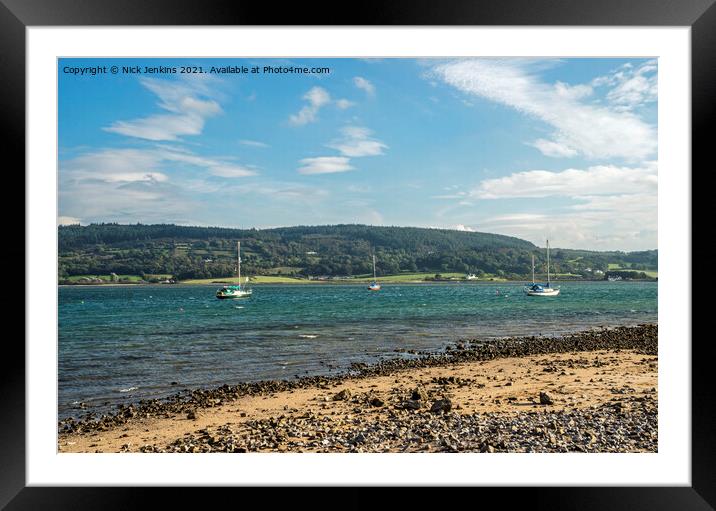 Red Wharf Bay Traeth Coch on the Anglesey Coast Framed Mounted Print by Nick Jenkins