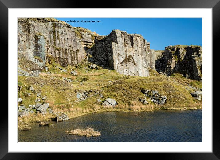 Foggintor Abandoned Quarries Princetown Dartmoor Framed Mounted Print by Nick Jenkins