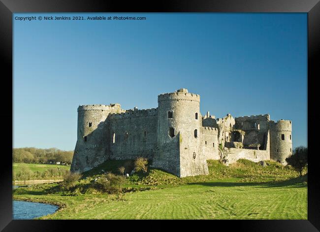 Carew Castle in South Pembrokeshire near Pembroke Framed Print by Nick Jenkins