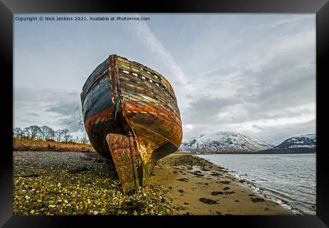 The Corpach Wreck or MV Dayspring Corpach Framed Print by Nick Jenkins