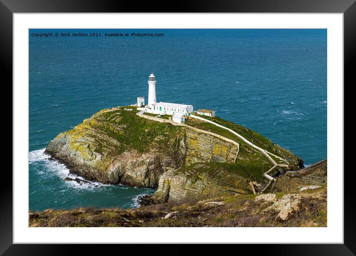 South Stack Lighthouse Holyhead Anglesey Coast l Framed Mounted Print by Nick Jenkins